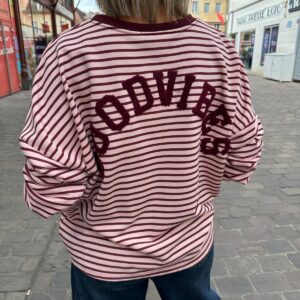 Sweat Mariniere Good Vibes Rose