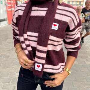 Pull Foulard Love Is Simple Bordeaux