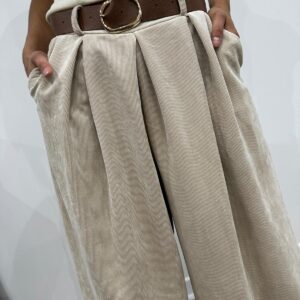Jupe-Culotte Velours Matilda Beige