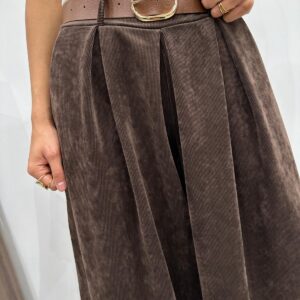 Jupe-Culotte Velours Matilda Chocolat