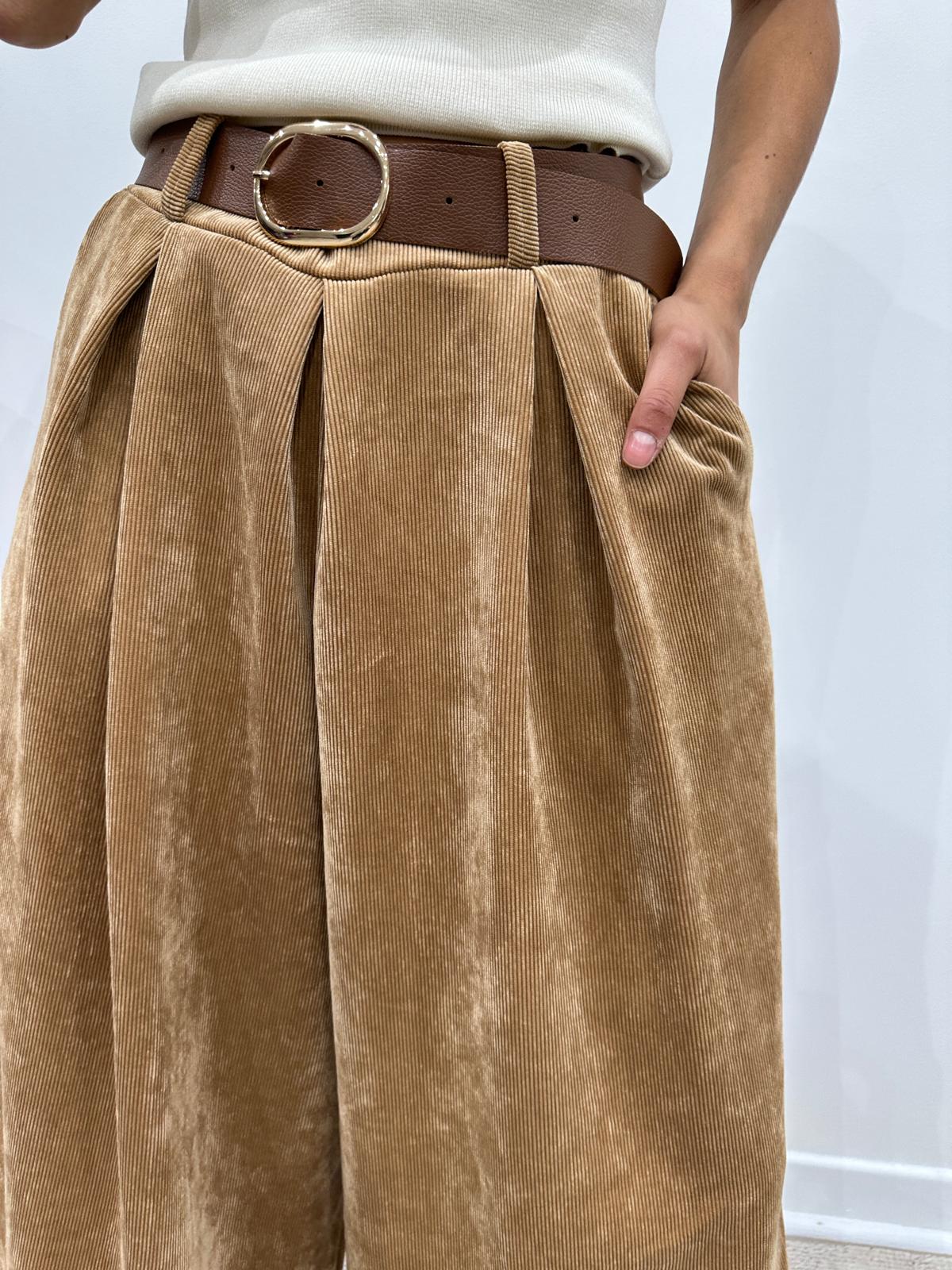 Jupe Culotte Velours Matilda Camel