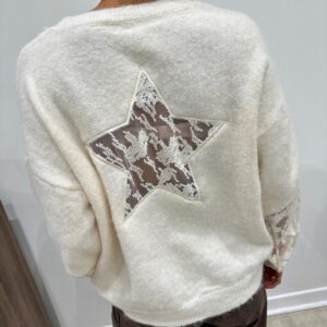 Pull Etoile Ecru
