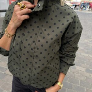 Veste Légère à Pois Kaki Lucas