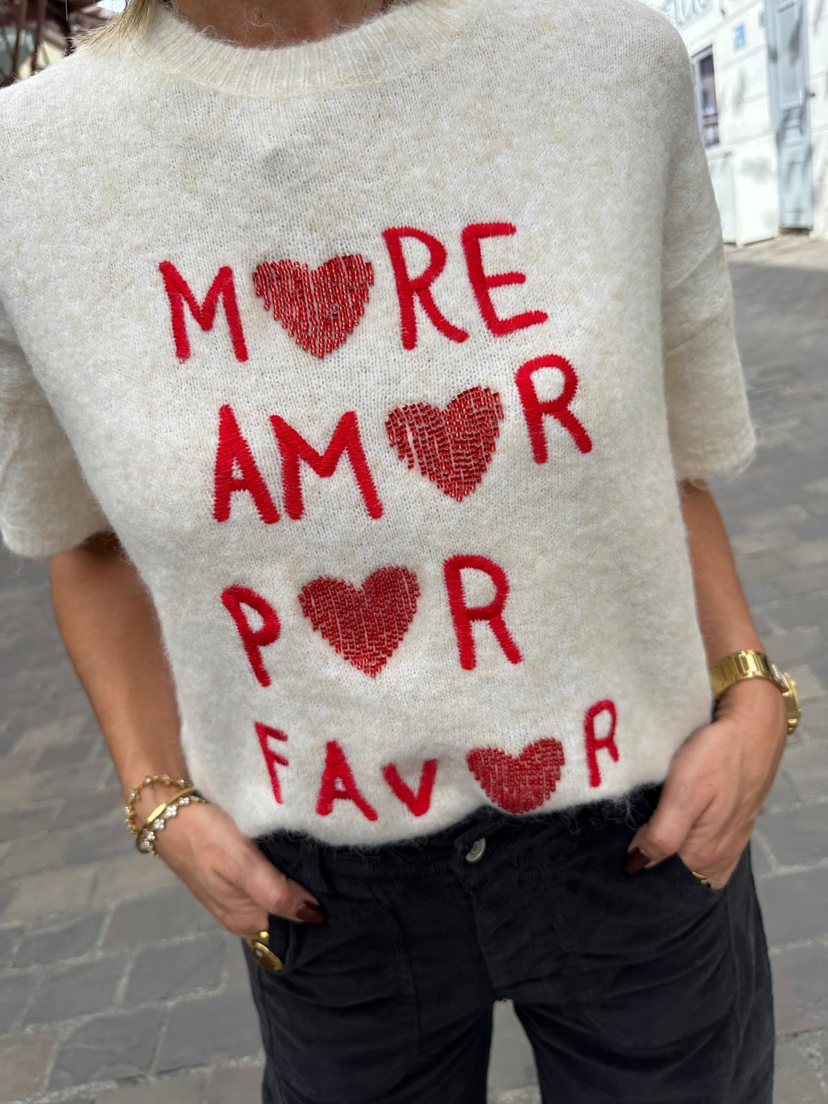 Pull Manches Courtes More Amor