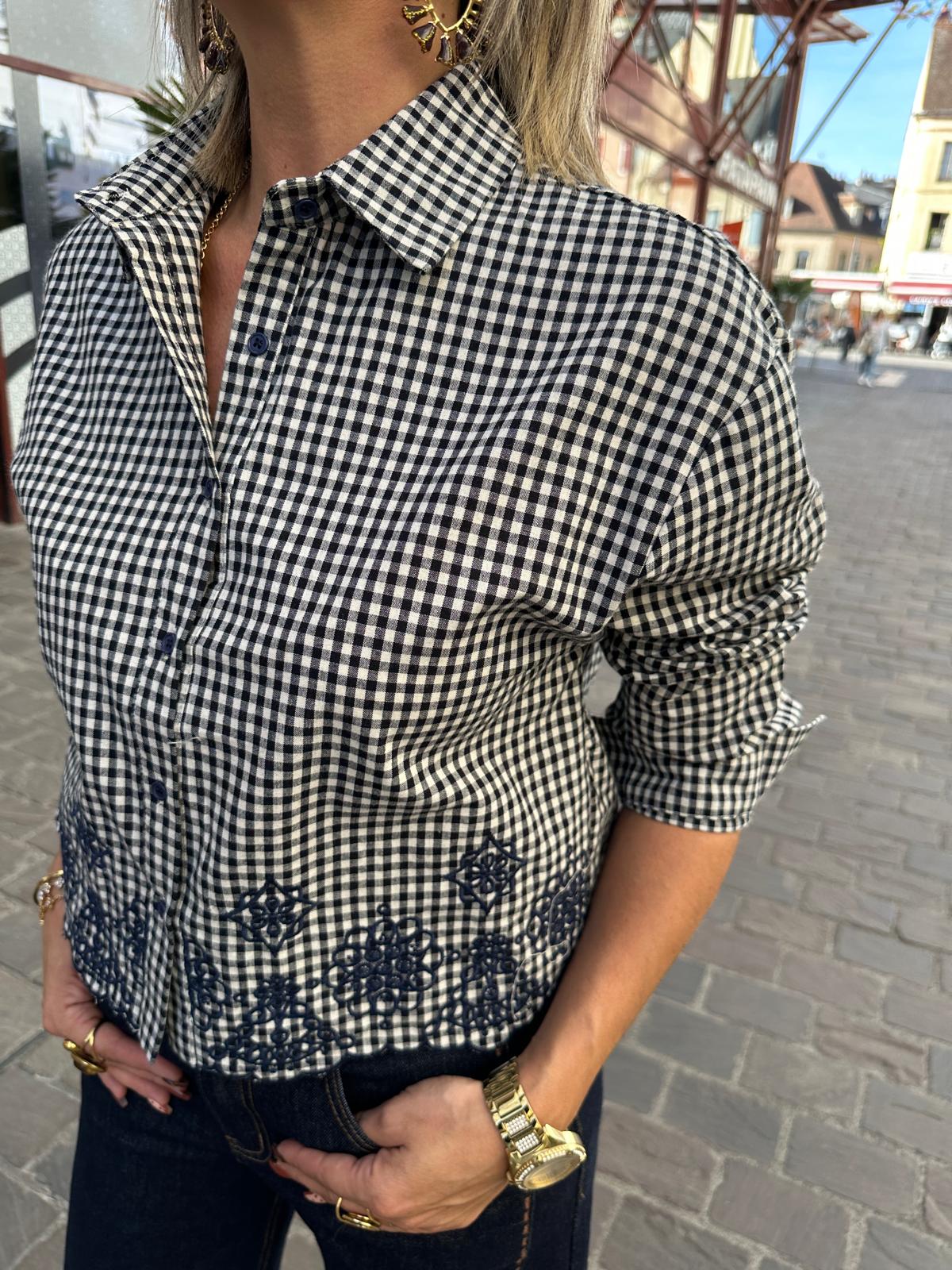 Chemise Vichy Brodée – Betule