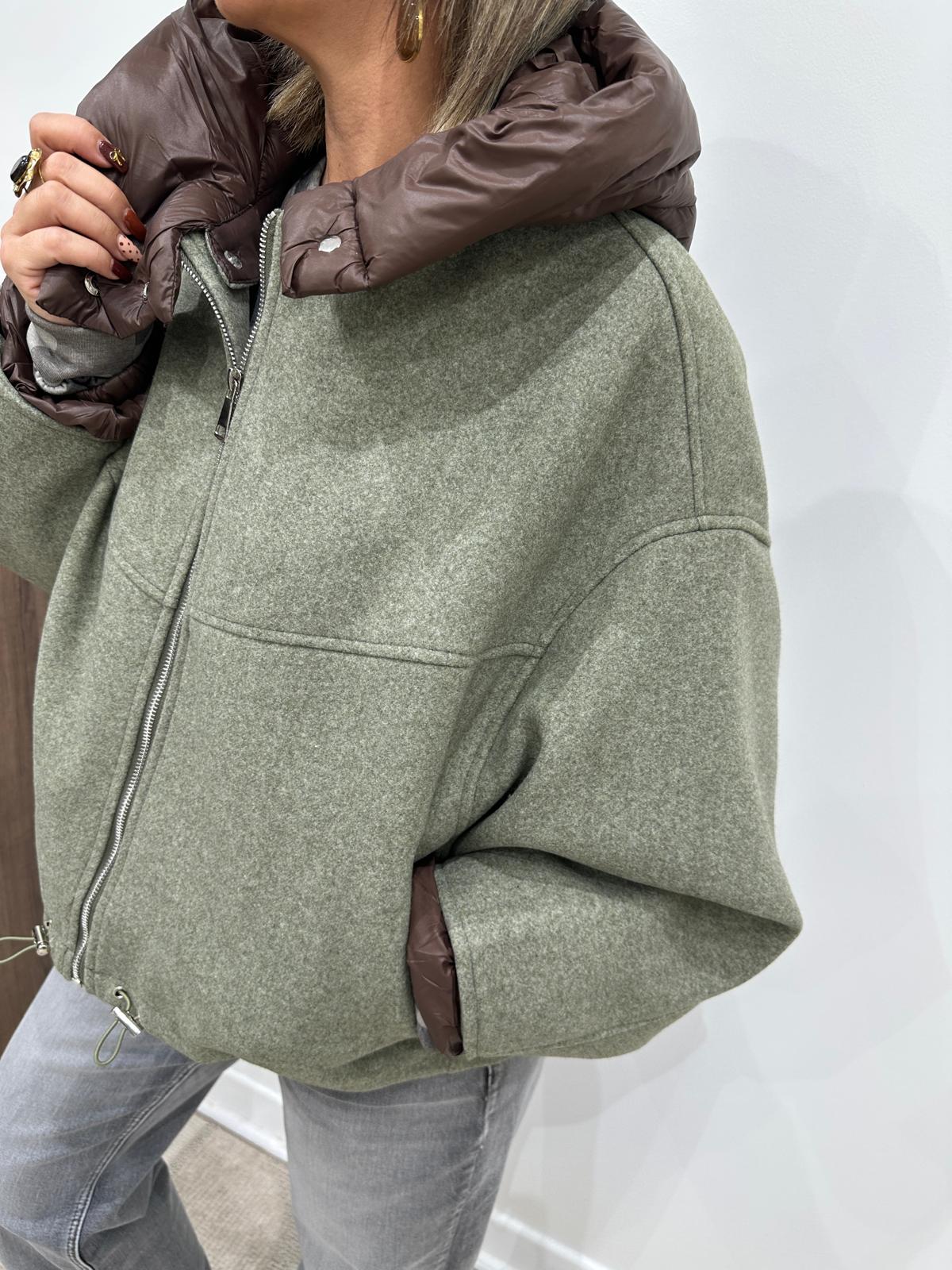 ‼️ Précommande ‼️ – Veste Capuche Doudoune Kaki – Larie