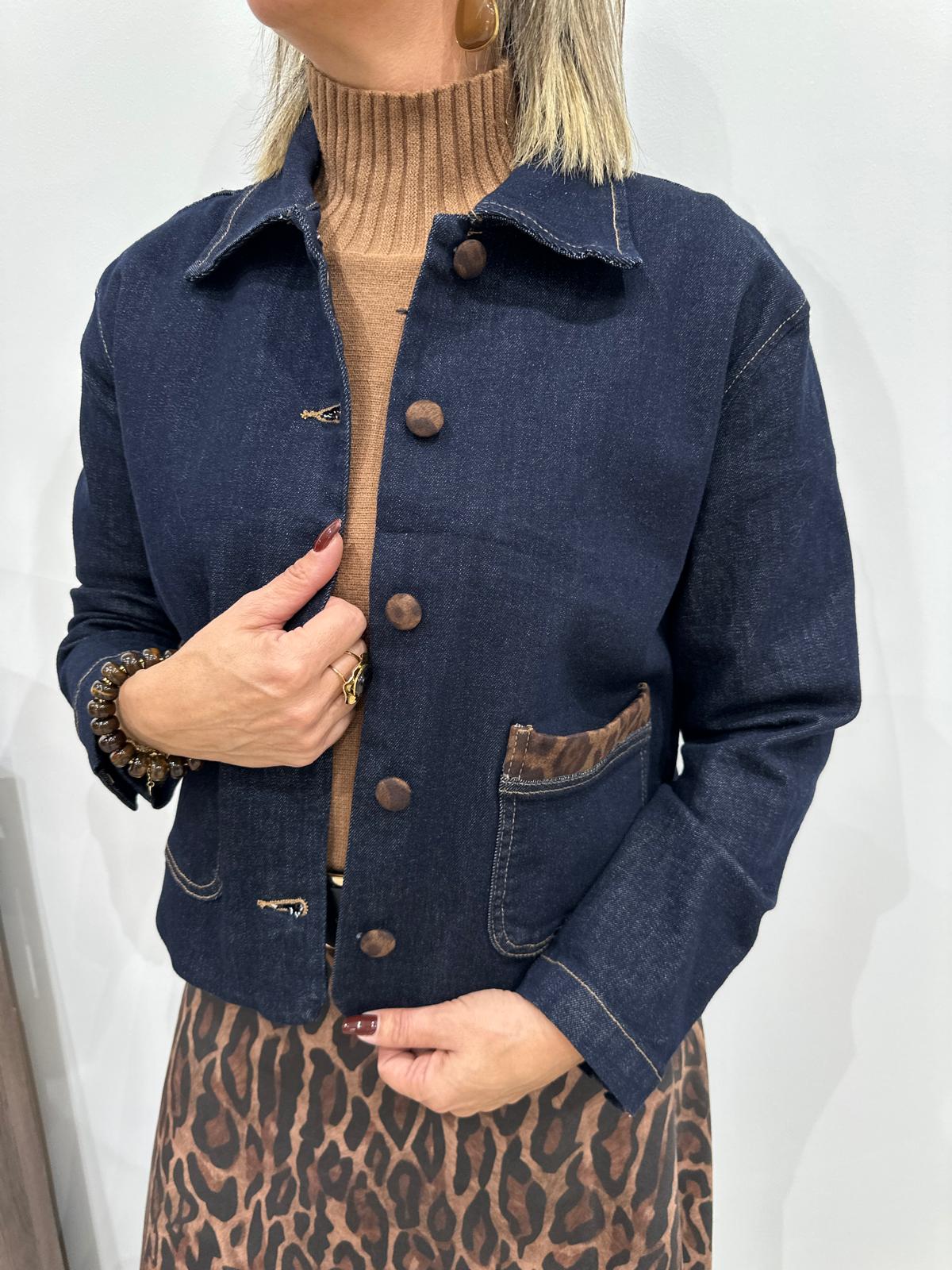 Veste en Jean Léopard – Léonie