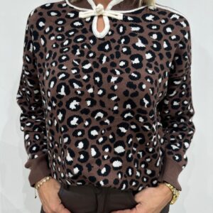 Pull Leopard Col Marin - Lison