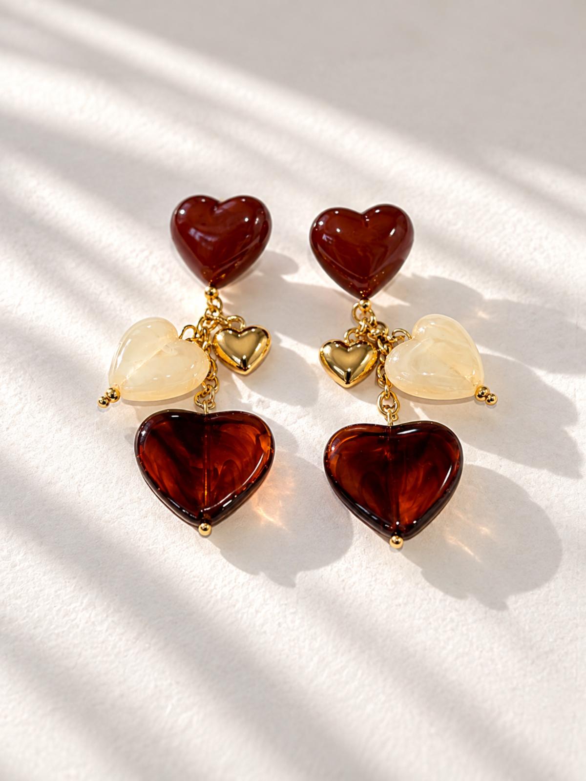 Boucles D&rsquo;oreilles Coeurs – Isalie