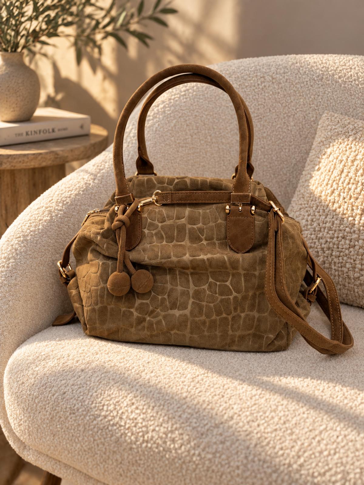 Sac à Main Effet Croco – Charlotte