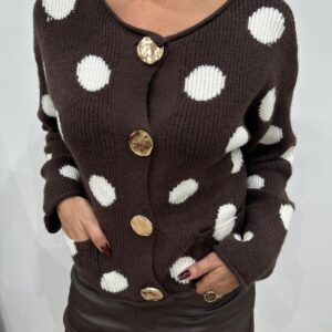 Gilet à Pois Chocolat - Nélia