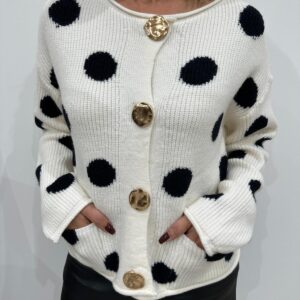 Gilet à Pois Beige - Nélia