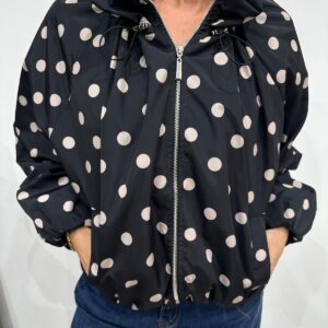 Veste Légère à Pois Noire - Vanya