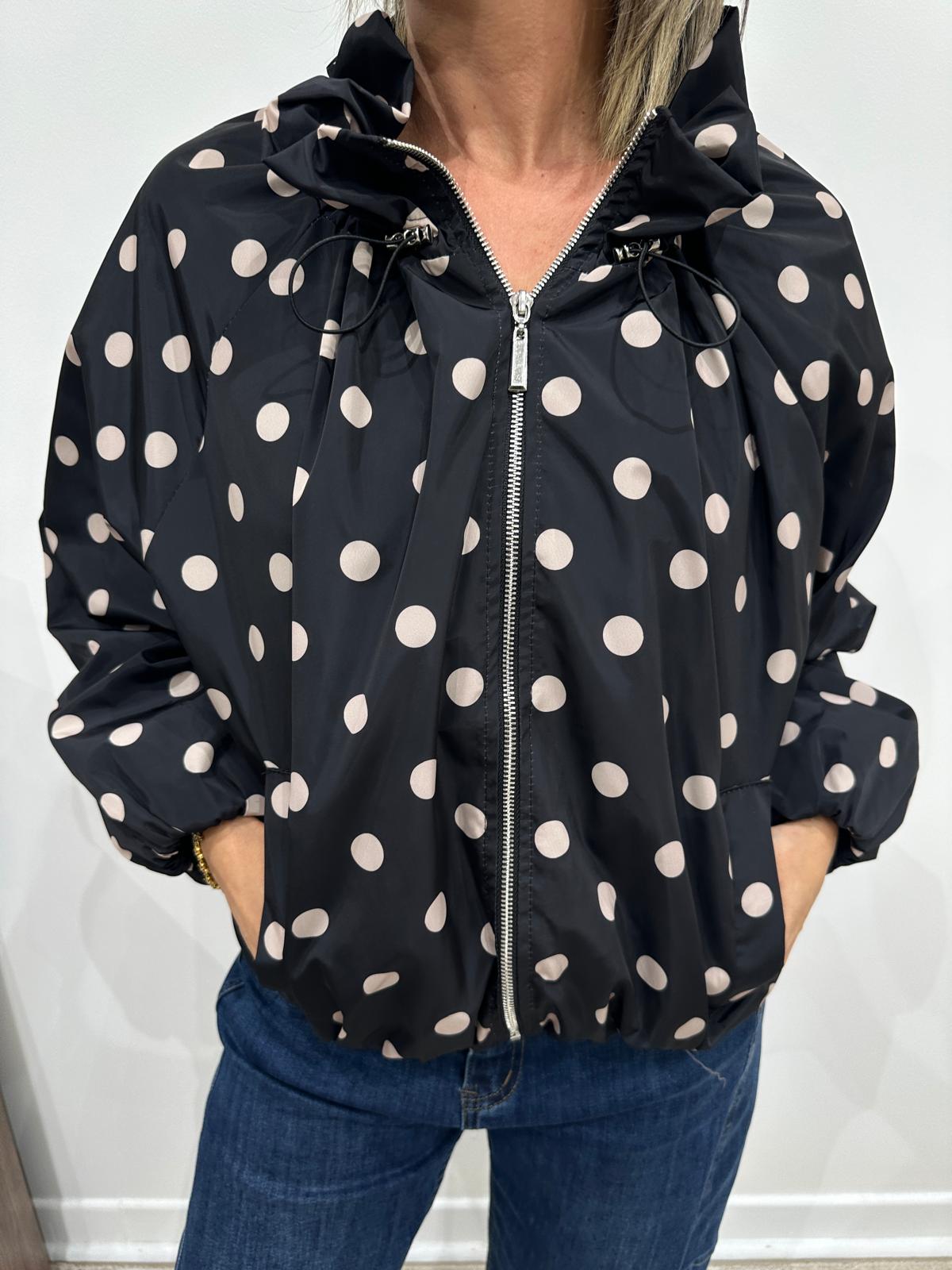 Veste Légère à Pois Noire – Vanya