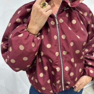 Veste Légère à Pois Bordeaux - Vanya