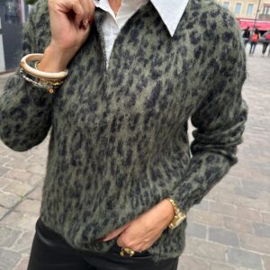 Pull Léopard Kaki - Mazarine