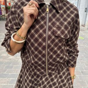 Veste Zippée à Carreaux - Séverine
