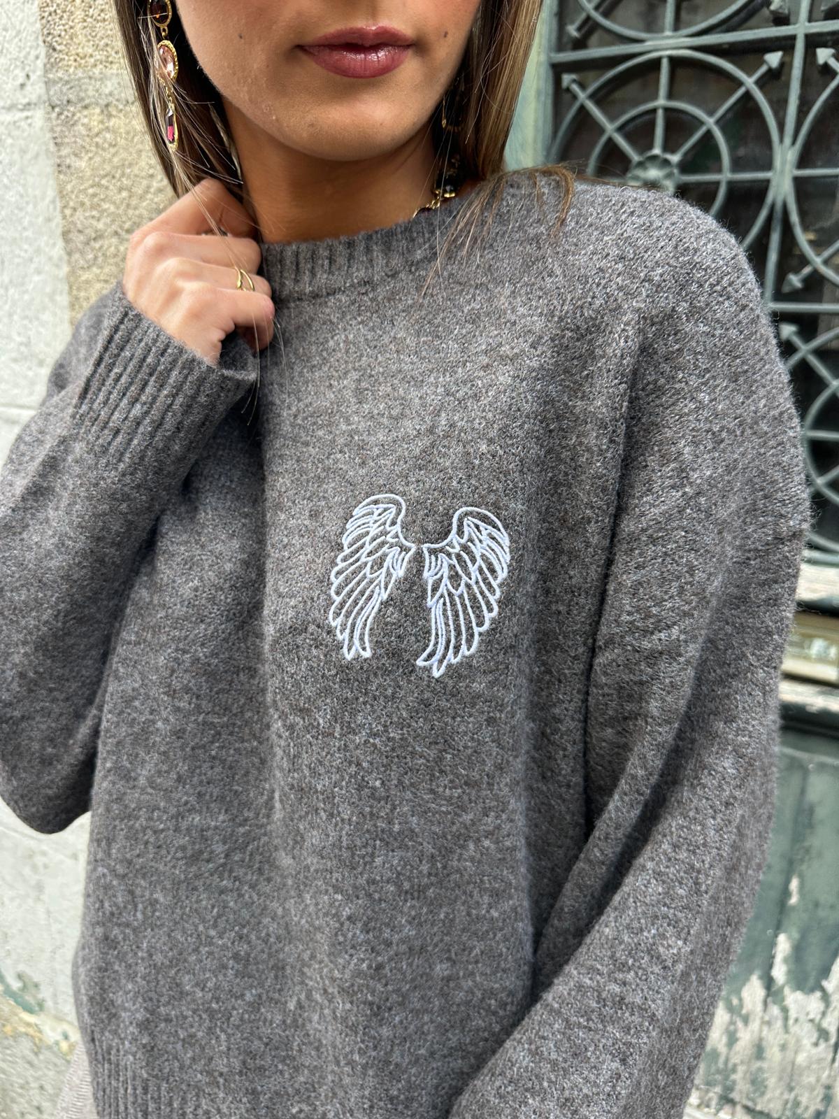 Pull Ailes D&rsquo;ange Chocolat – Alixane