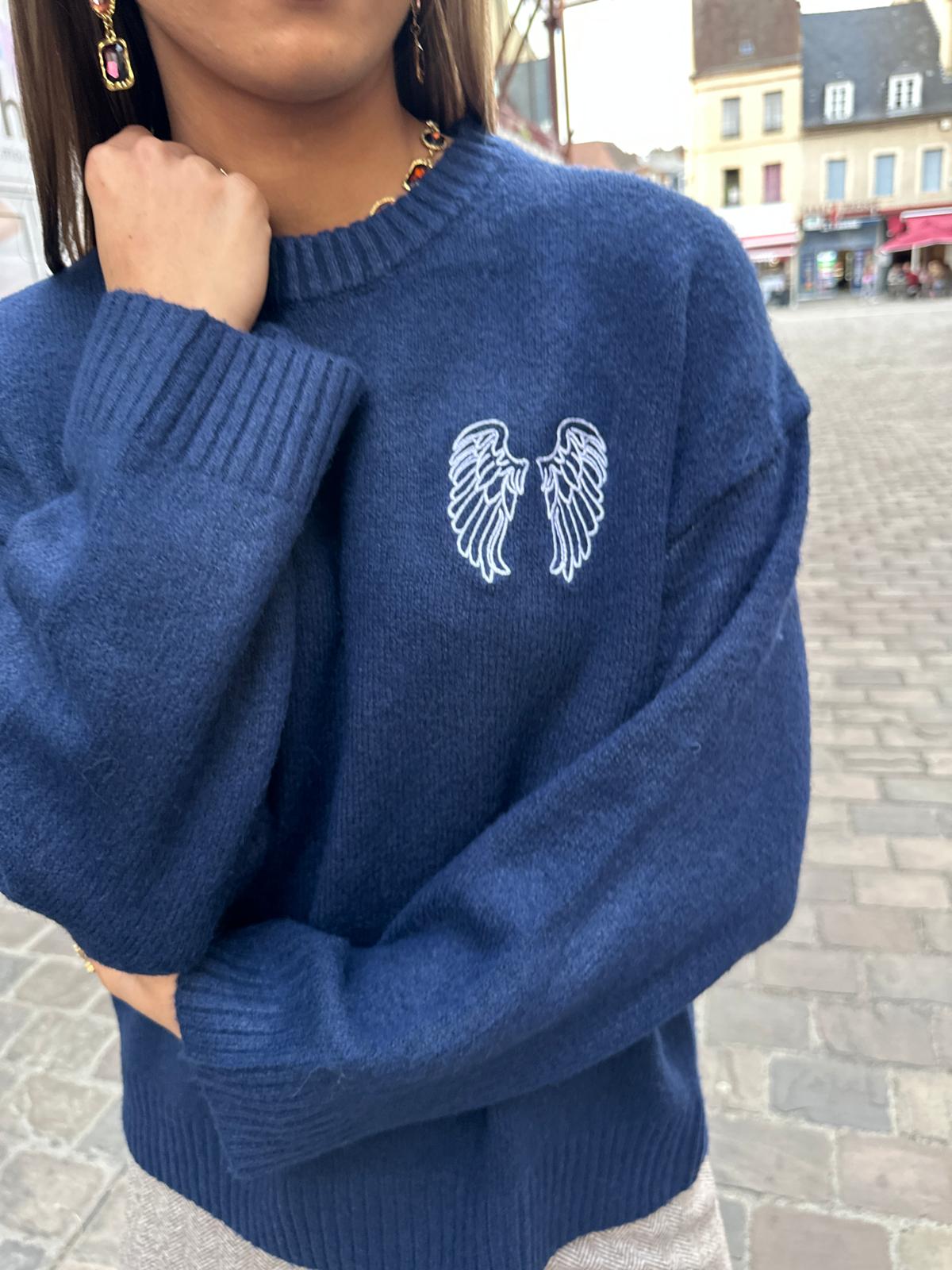 Pull Ailes D&rsquo;ange Marine – Alixane