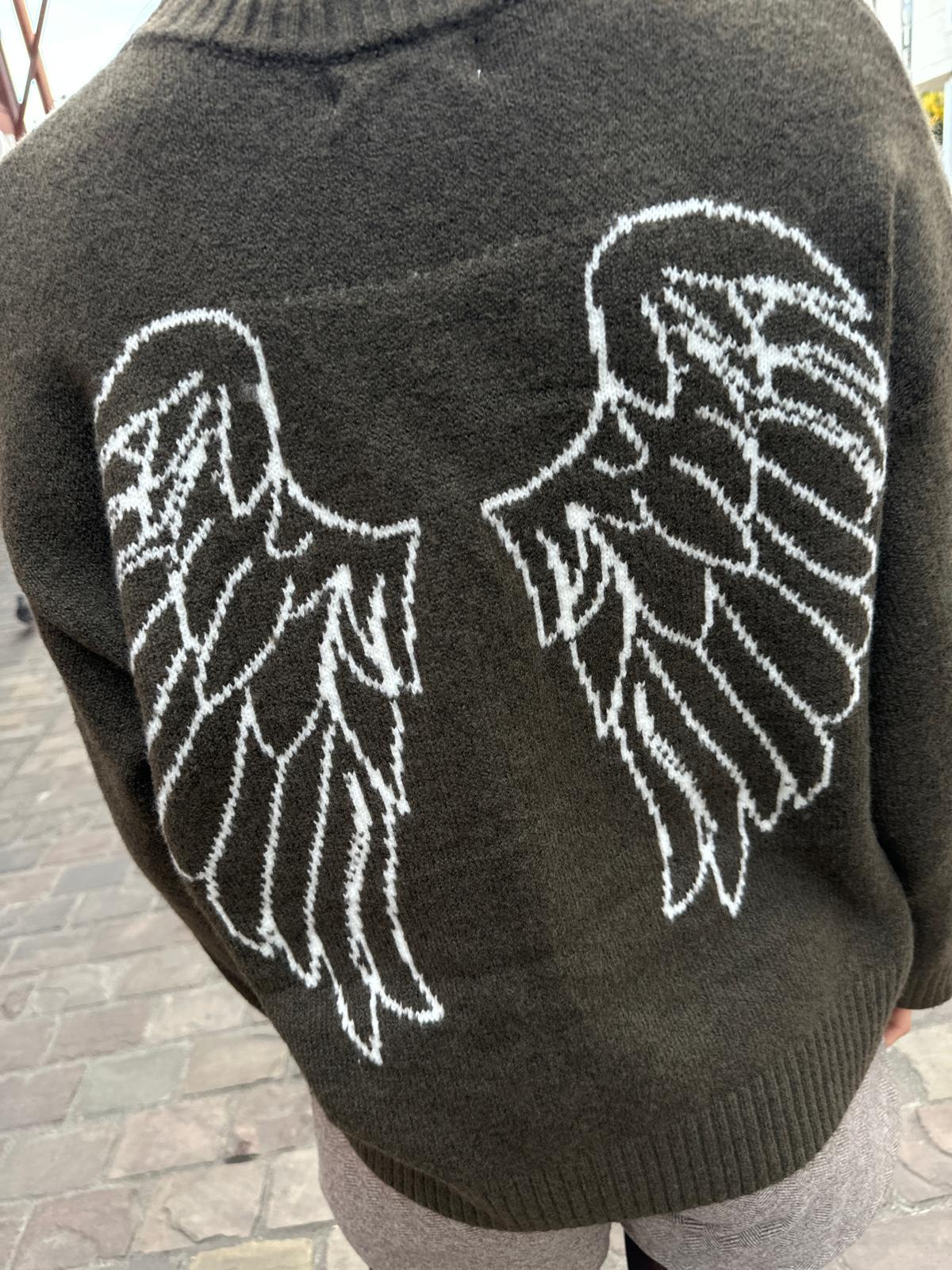 Pull Ailes D&rsquo;ange Kaki – Alixane