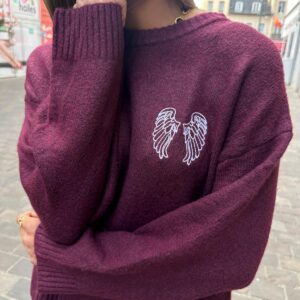 Pull Ailes D'ange Bordeaux - Alixane