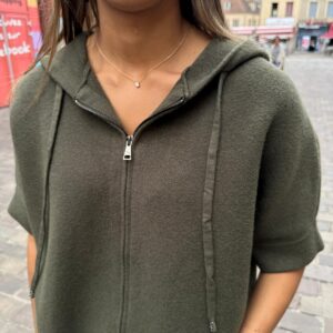 Gilet Zippé à Capuche Kaki - Cléophée