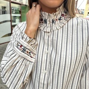 Chemise Rayée Col Brodé - Constancce