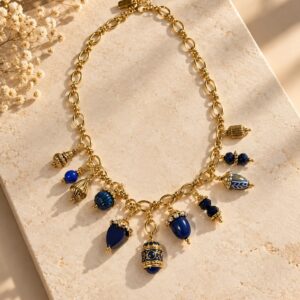 Collier Charms Bleu & Doré - Azura
