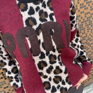 Pull Léopard Bordeaux - Théodora