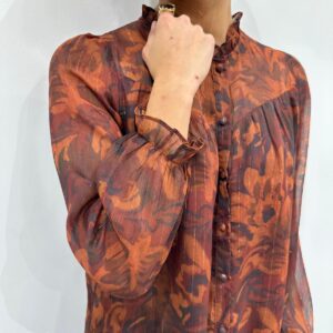 Blouse Fleurie Détails Dorés - Suzanne