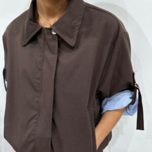 Veste Manches Retrousables Chocolat - Coralie