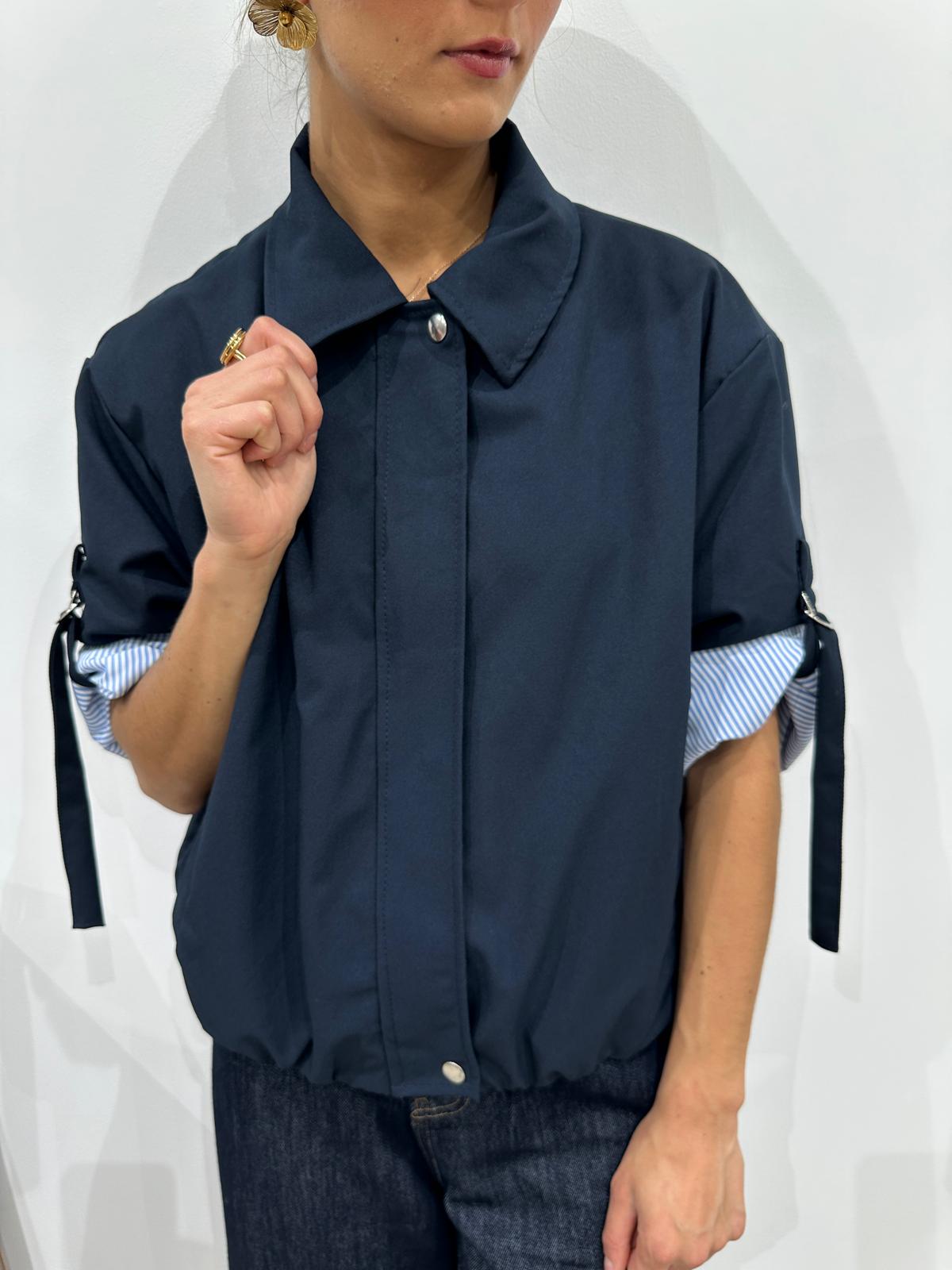 Veste Manches Retrousables Marine – Coralie