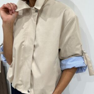 Veste Manches Retroussables Beige - Coralie
