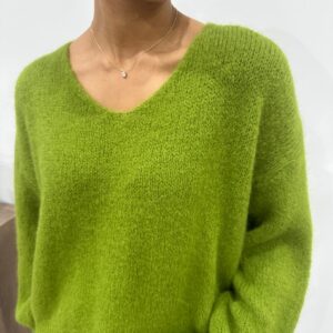 Pull Col V en Kid Mohair - Honorine