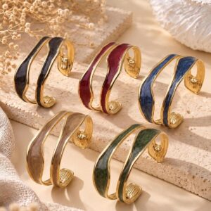 Bracelet Manchette Doré & Couleurs - Bao