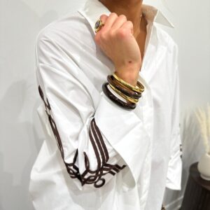 Chemise Oversize Broderies Chocolat - Azélia