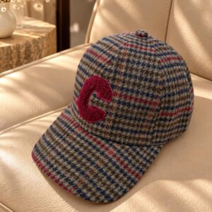 Casquette à Carreaux Avec Lettre C - Océane