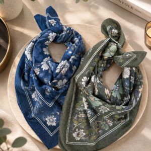 Foulard Carré Fleuri - Iris