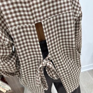 Chemise Vichy Chocolat à Dos Ouvert – Azéliane