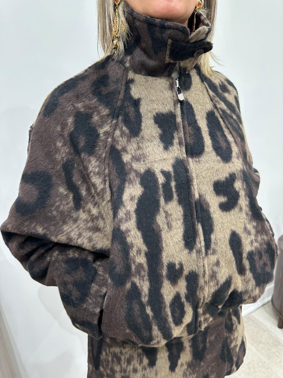 Veste Léopard à col Montant – Léopardine