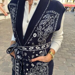 Gilet Sans Manches Marine et Écru - Sévélia