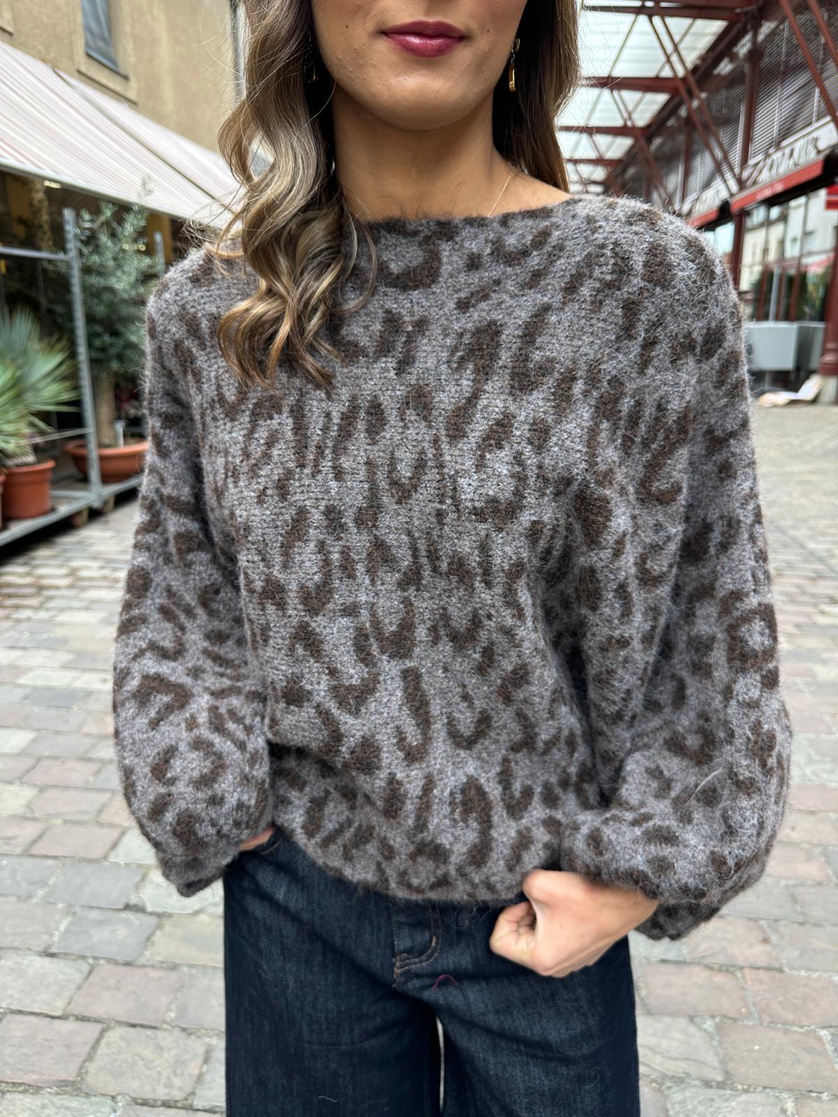 Pull Léopard Chocolat et Marron – Corey