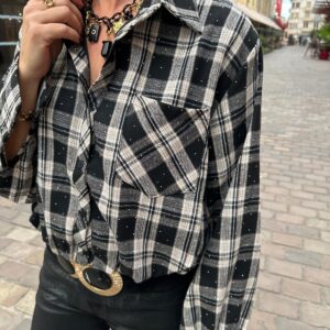 Chemise à Carreaux et Strass – Éméria