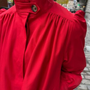 Veste Rouge à Col Montant – Aleyna